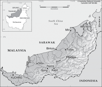 Sarawak - elevation