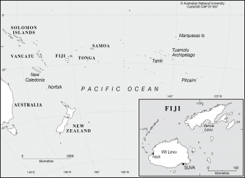 Fiji in the Pacific Ocean