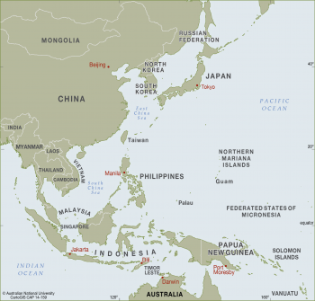 East Asia to west Pacific