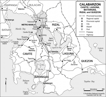 The Calabarzon Region of Luzon, Philippines