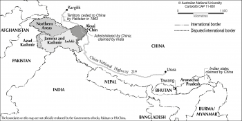 India-China disputed areas