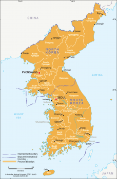 North and South Korea - Provincial map