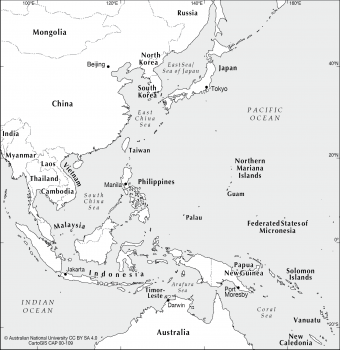 SE Asia to west Pacific