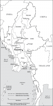 Myanmar (Burma) states