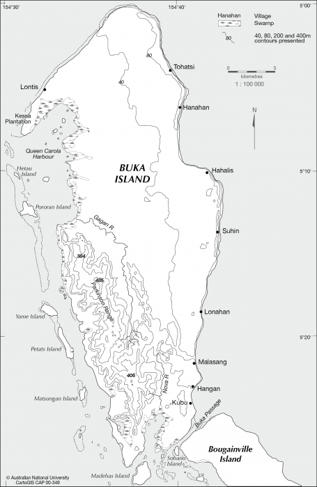 Buka Island - CartoGIS Services Maps Online - ANU