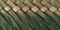 Closeup of traditional woven basket